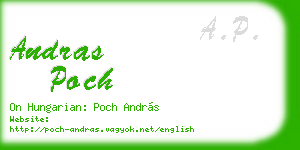 andras poch business card